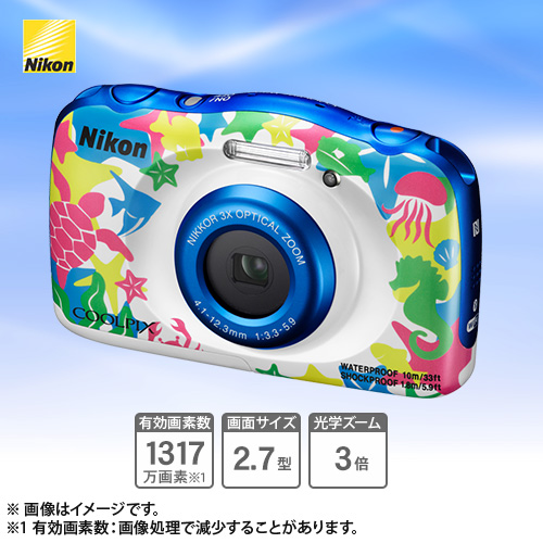 【クリックで詳細表示】ニコン コンパクトデジタルカメラ COOLPIX マリン W100 MRSDカード8GBセット