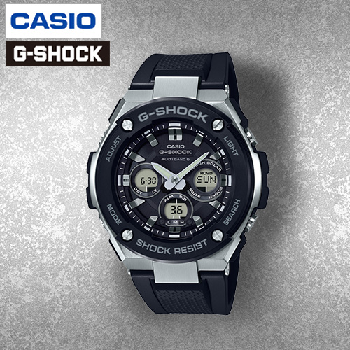 【クリックで詳細表示】カシオ計算機 ソーラー電波時計 G SHOCK G STEEL メンズ ブラック GST-W300-1AJF