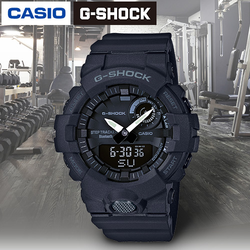 【クリックでお店のこの商品のページへ】カシオ計算機 腕時計 歩数計測機能付 G SHOCK ブラック GBA-800-1AJF