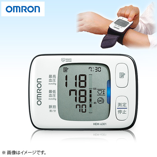 【クリックで詳細表示】オムロン 自動血圧計 HEM6310シリーズ ホワイト HEM-6301