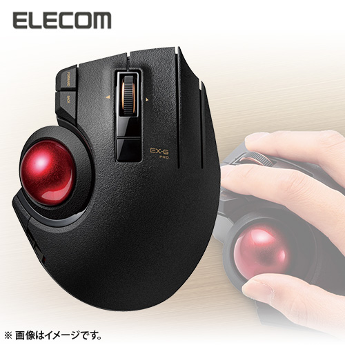 【クリックでお店のこの商品のページへ】エレコム 親指操作トラックボールマウス ブラック M-XPT1MRXBK