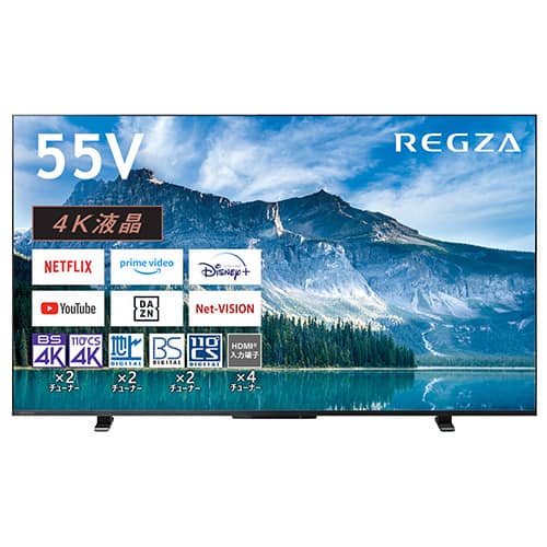 TVS REGZA テレビ 【新品同様】4K液晶テレビ レグザ 55V型 