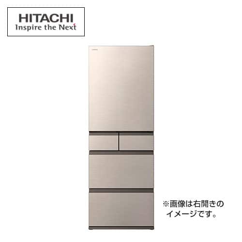 日立 冷蔵庫 【美品】冷蔵庫520L 左開き シャンパン R-HS52RGL(N