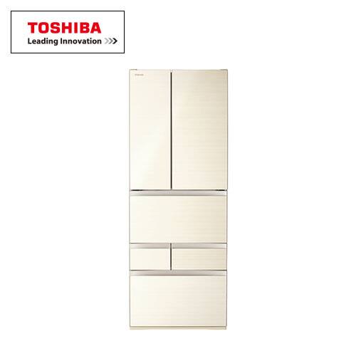 東芝 冷蔵庫 【美品】冷蔵庫 462L ラピスアイボリー GR-T460FH(ZC 