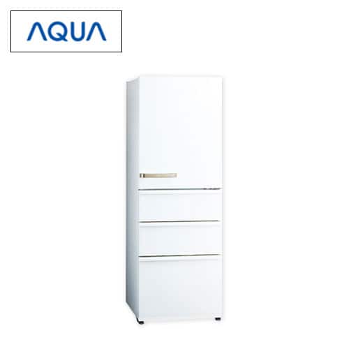 AQUA 冷蔵庫 【良品】冷蔵庫355L 4ドア 右開き ウォームホワイト