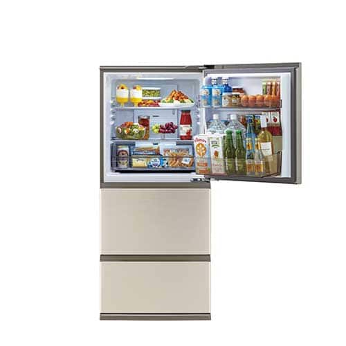 AQUA 冷蔵庫 【良品】3ドア冷蔵庫 262L 右開き ブライトシャンパン