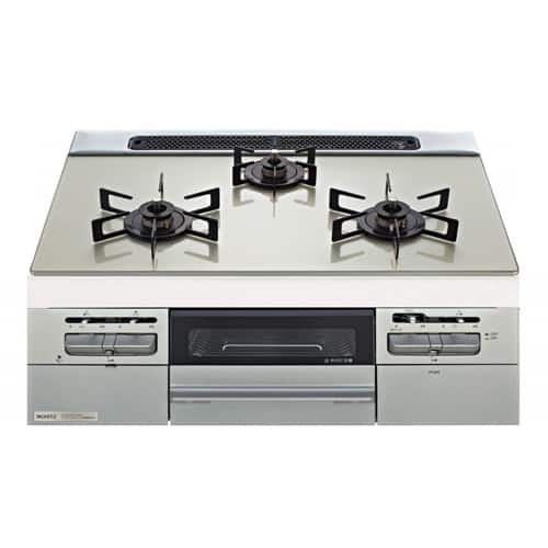 【未使用品】配達可 ノーリツ ビルトインコンロ 60cm 都市ガス ピアット　22万円 ノーリツ ガスコンロ ガスビルトインコンロ ファミ ムーンシルバー