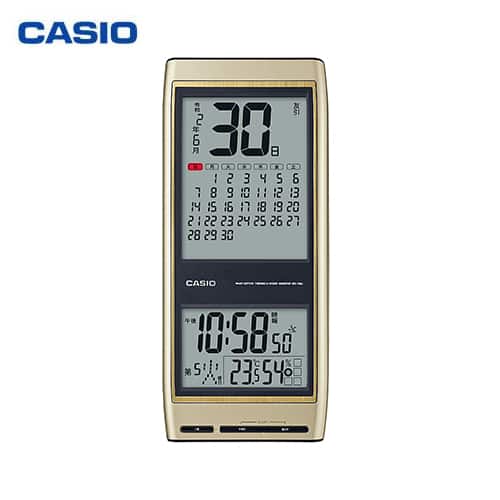 カシオ計算機 掛・置時計 【美品】電波カレンダークロック WAVE CEPTOR