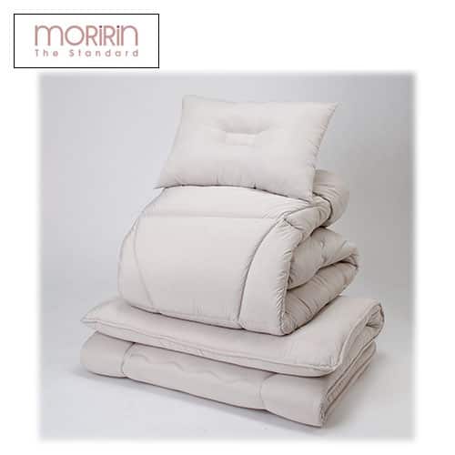 モリリン☆掛布団、敷布団、枕3点セット☆新品未開封 モリリン 布団・快眠グッズ 【新品同様】抗菌防臭掛布団・敷布団・枕3