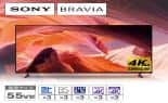 ソニー テレビ 4K液晶テレビ ブラビア 55V型 KJ-55X80L 設置取付なし