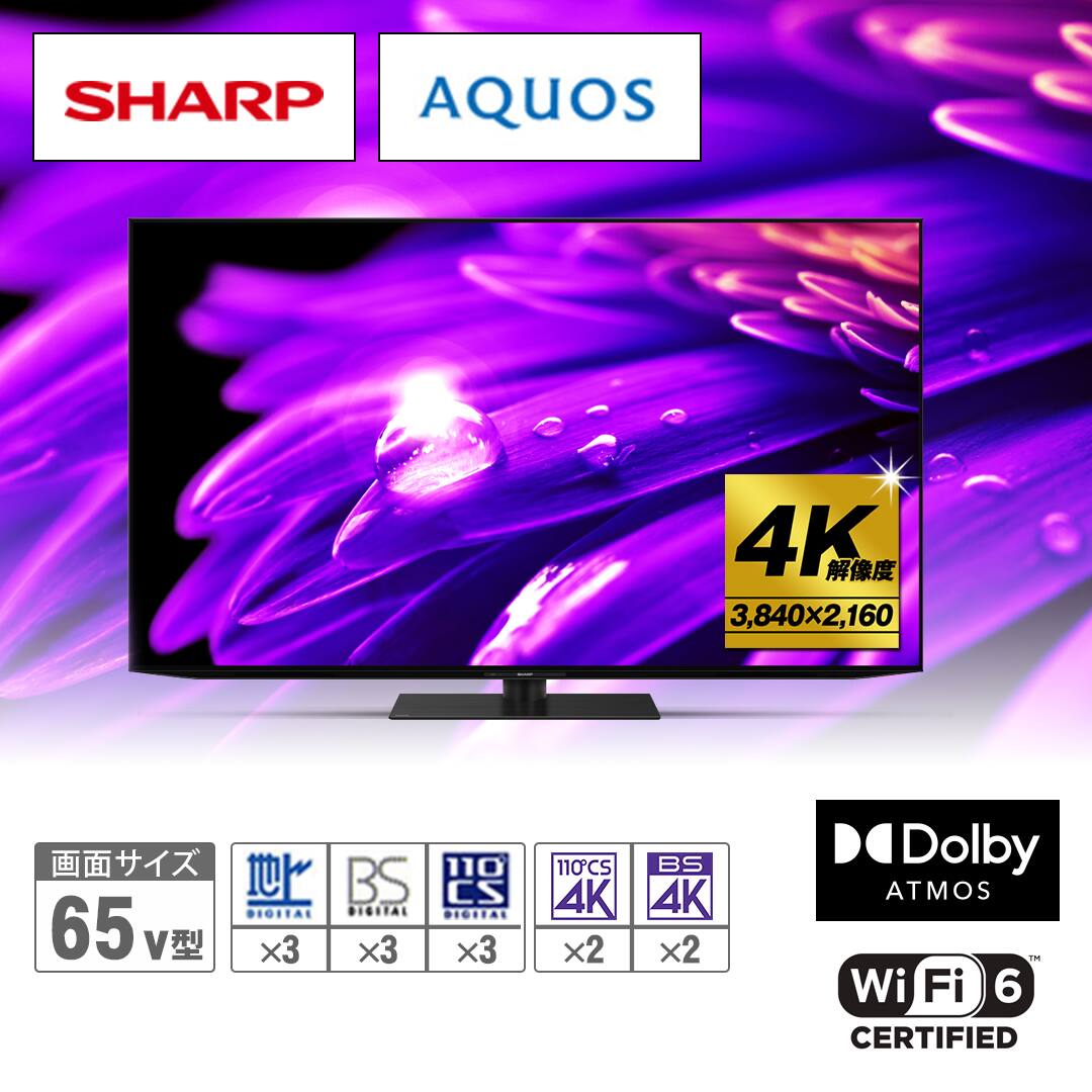 シャープ テレビ 4K有機ELテレビ 65V型 4T-C65ES1 HDD
