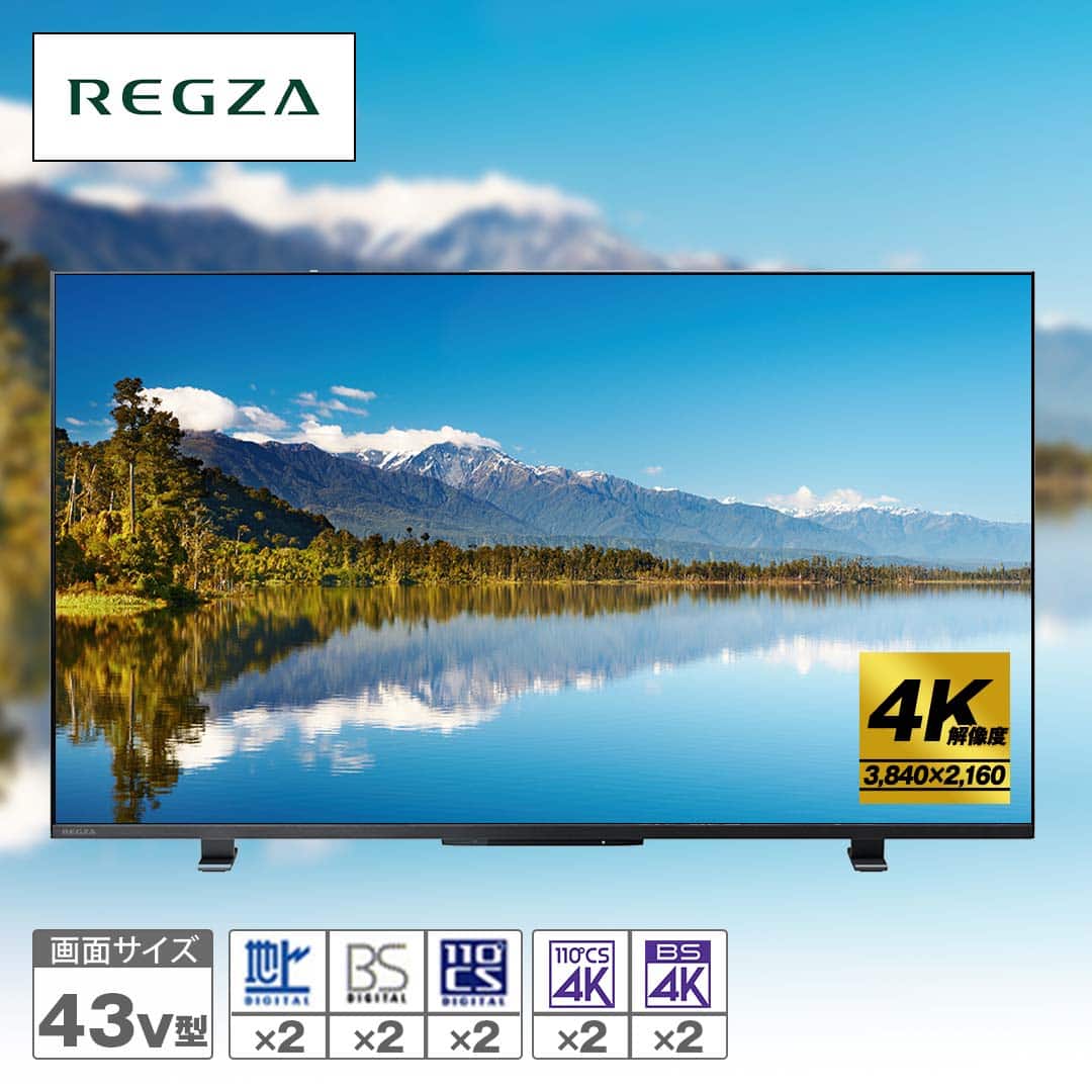 TVS REGZA テレビ 4K液晶テレビ レグザ 43V型 43M550M