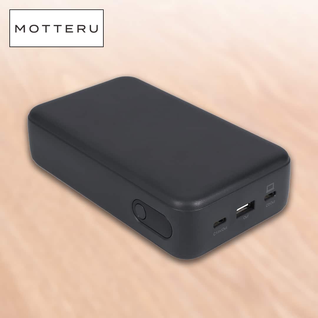 MOTTERU 電池 準固体モバイルバッテリー 20000mAh PD65W対応
