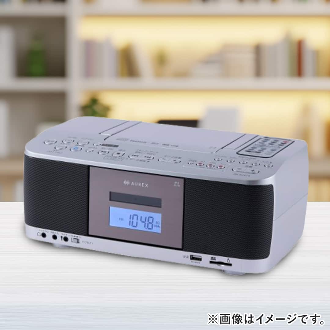 東芝 オーディオ SD/USB/CDラジオカセットレコーダー シルバー AX