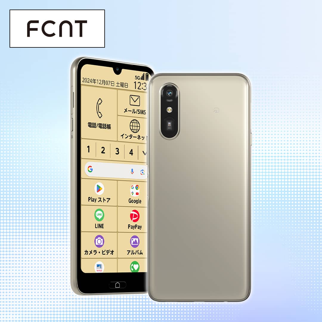 中古〕FCNT らくらくスマートフォン a 64GB ゴールド A401FC Y!mobile