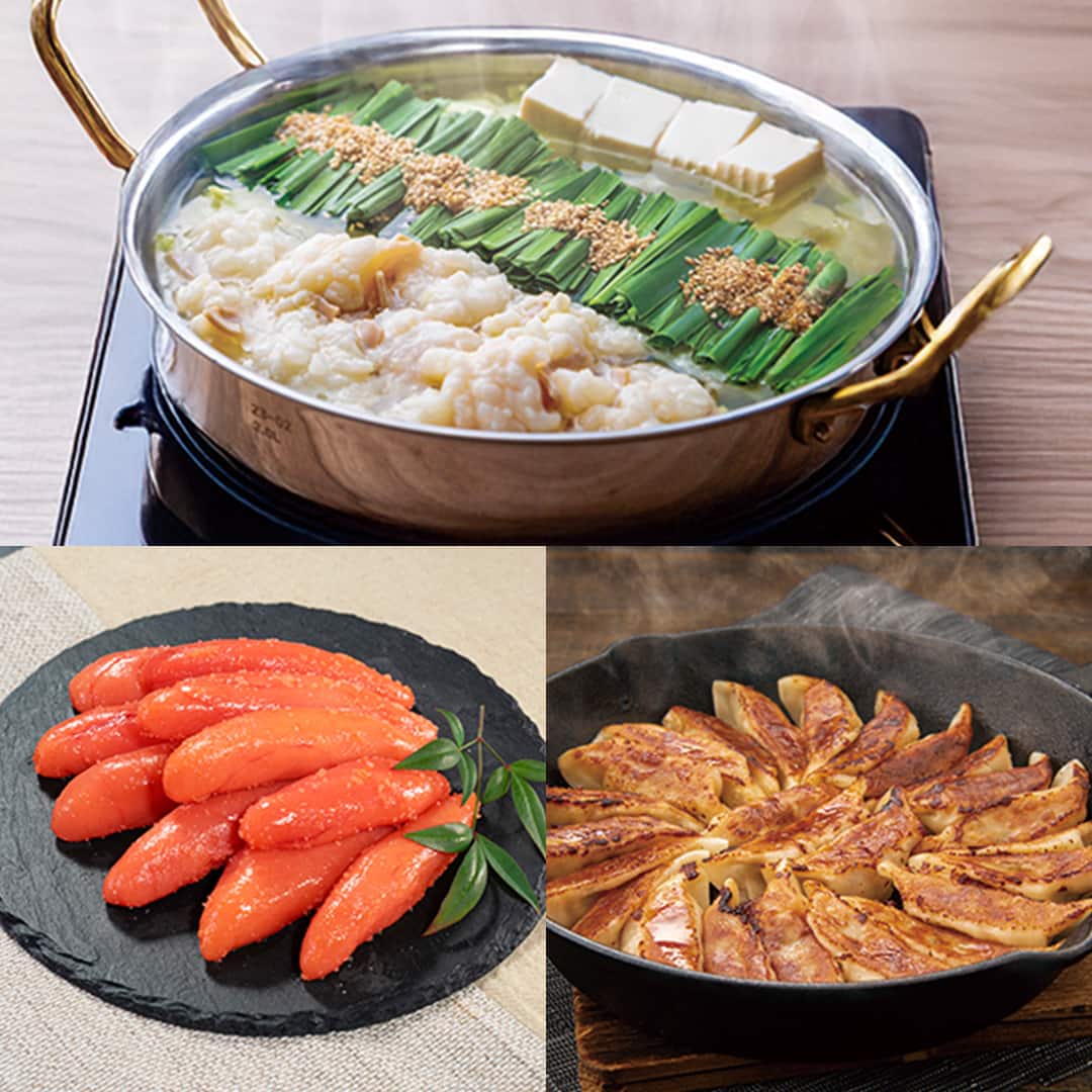 食品（加工品） ながまさもつ鍋・明太子・一口餃子セット 通販