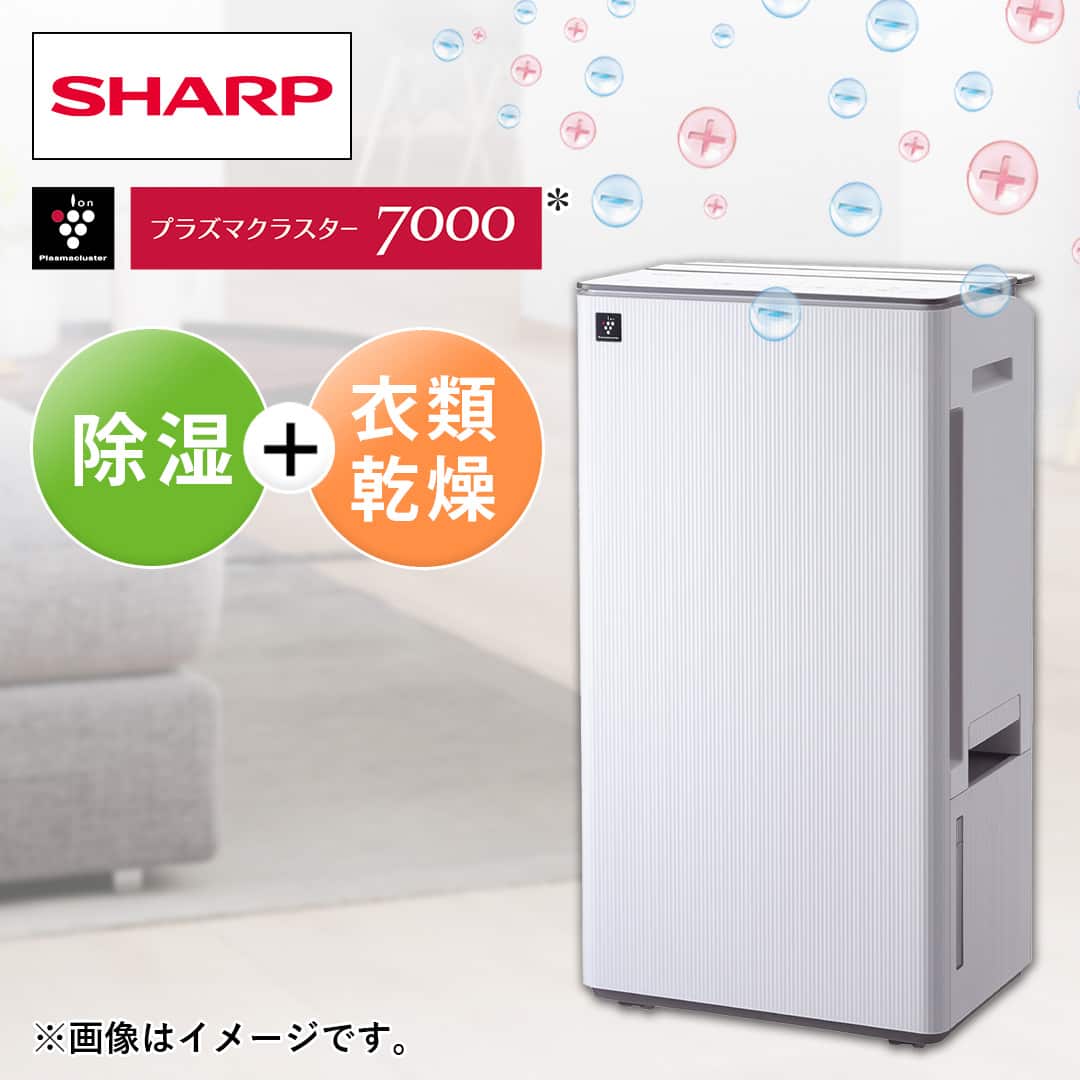 シャープ 加湿器・除湿機 衣類乾燥除湿機 約4.5L ホワイト系 CV-U190-W