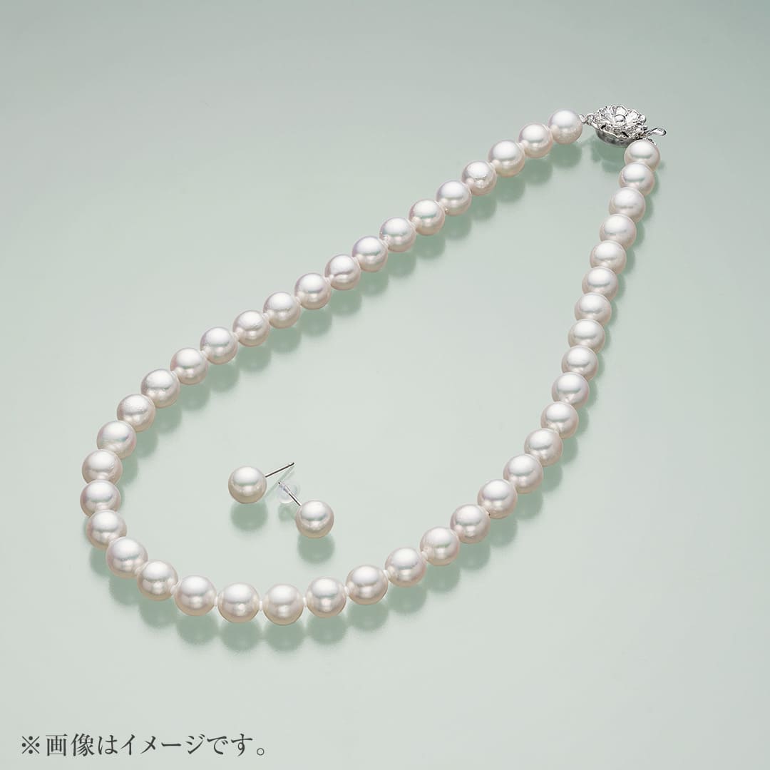宝飾・貴金属 あこや真珠ネックレス・ピアスセット KKP-75 通販
