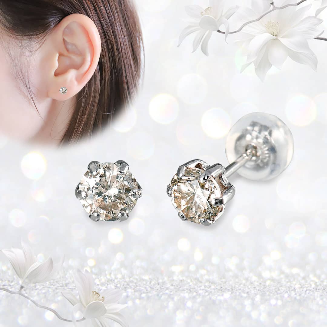 宝飾・貴金属 プラチナ ダイヤ合計0.5ctピアス SDE-0259PT 通販