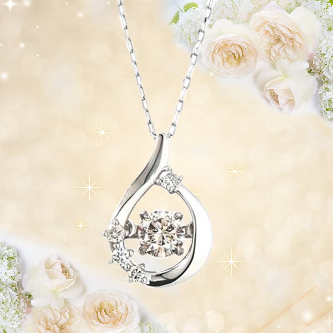 宝飾・貴金属 プラチナ製ダンシングストーン0.24ctペンダント AFTW