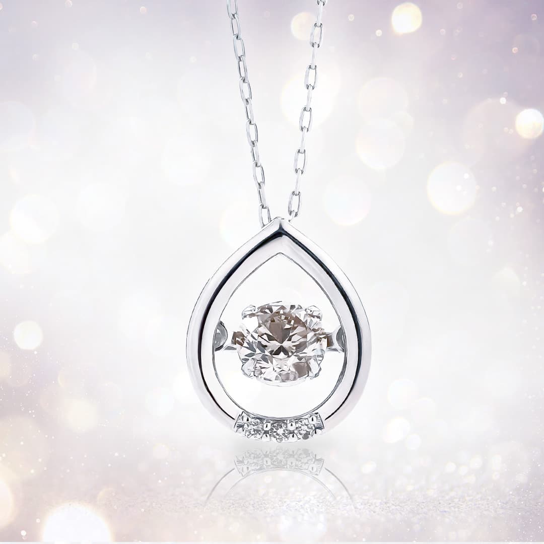 宝飾・貴金属 ダンシングストーンプラチナ 0.3ctペンダント