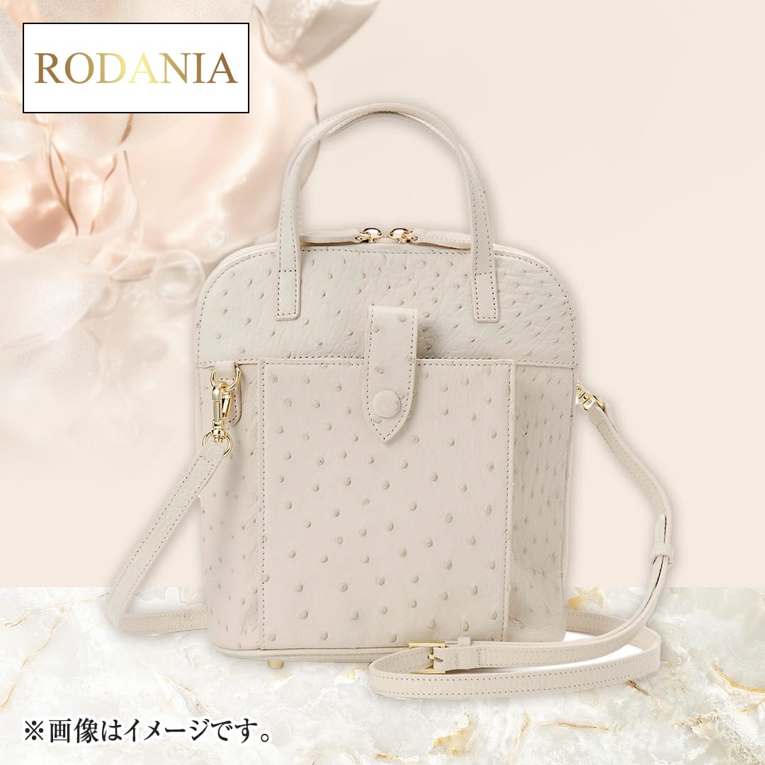 ロダニア バッグ・小物 オーストリッチ オーバル型ポシェット