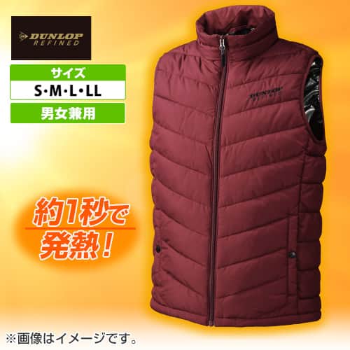 モリリン 衣類 ダンロップリファインド電熱ベスト L ワイン JWV12LW
