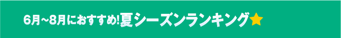 これからの季節に！夏シーズンランキング