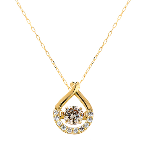 K18YG�@0.25ct�@�_���V���O�X�g�[���l�b�N���X�@AFTW-4397YG_main_1