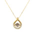 K18YG�@0.25ct�@�_���V���O�X�g�[���l�b�N���X�@AFTW-4397YG