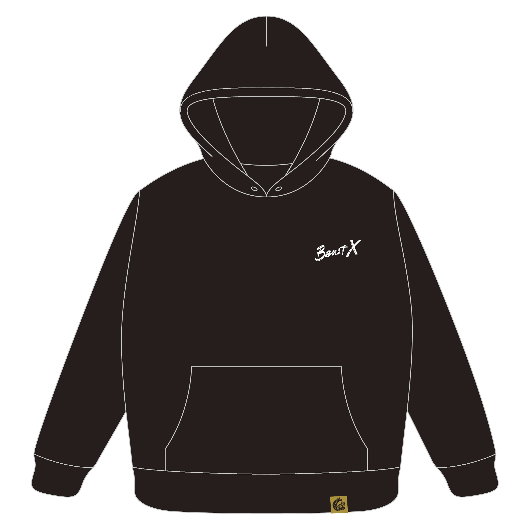 衣類（Mリーグ BEAST一筒スウェットパーカー（裏起毛） XXL