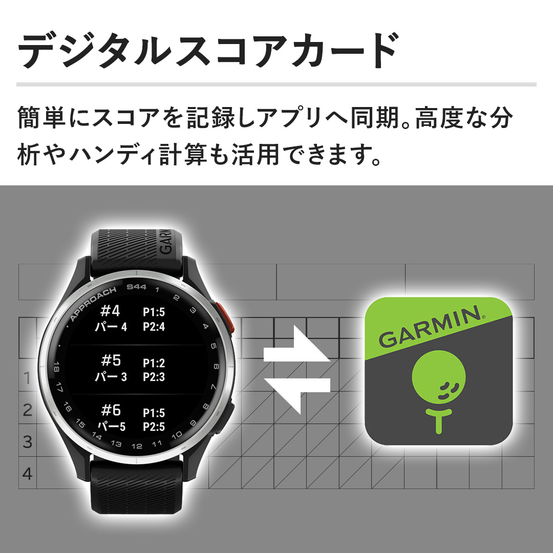 Pg Garmin GARMIN ゴルフ ゴルフGPSウォッチ Approach S44 トワイライト 010-03009-20 通販【ジャパネット公式】