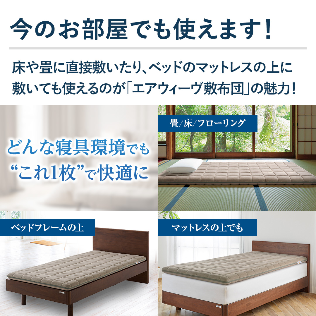 エアウィーヴ NEW敷布団肩やわ　ダブル エアウィーヴ 布団・快眠グッズ 敷布団肩やわ ダブル 1-307031-1
