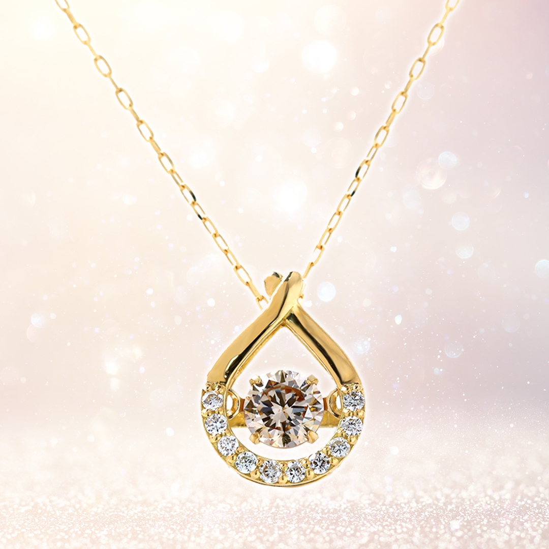 K18YG�@0.25ct�@�_���V���O�X�g�[���l�b�N���X�@AFTW-4397YG_main_2
